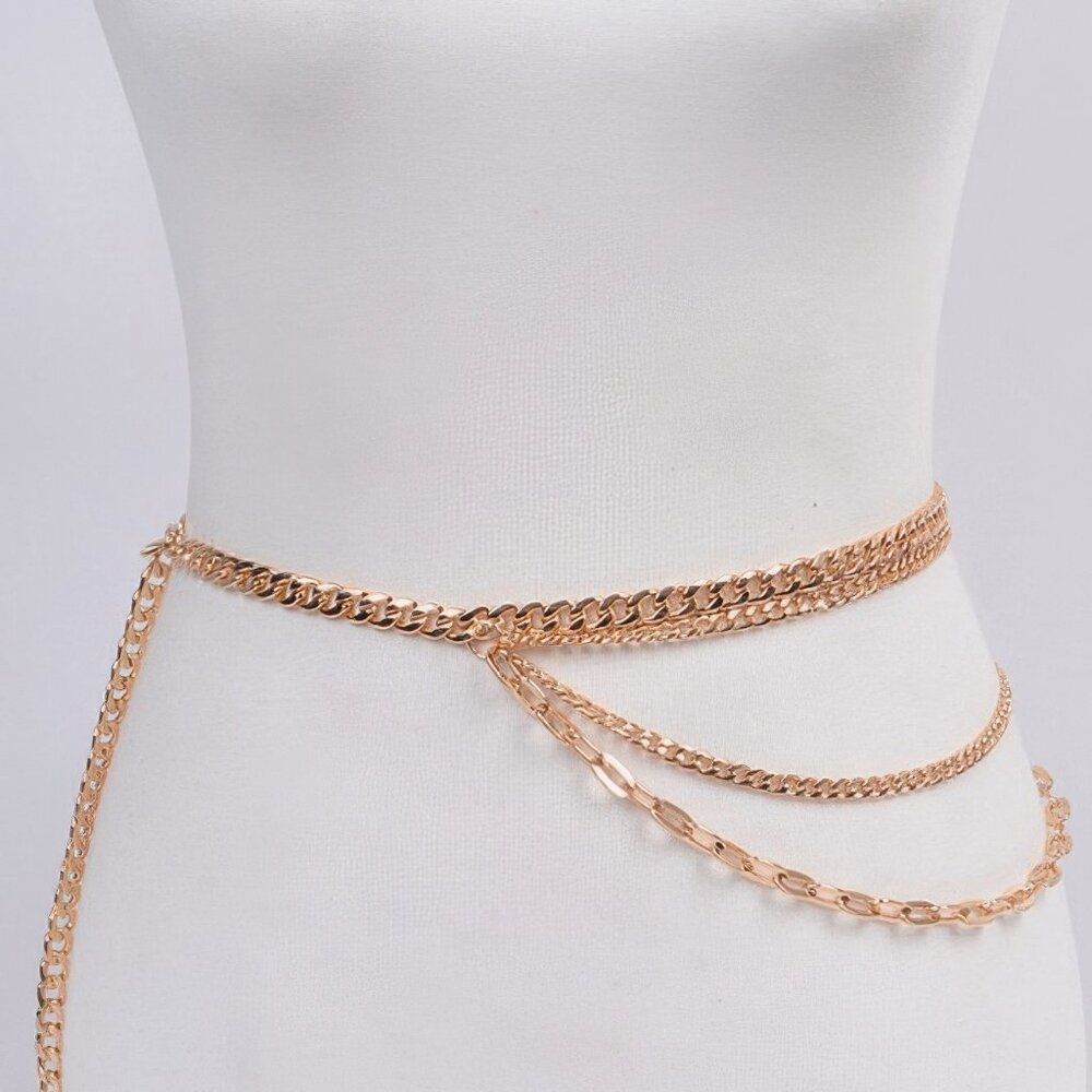 Plus Size Multi Chain Strands Belt